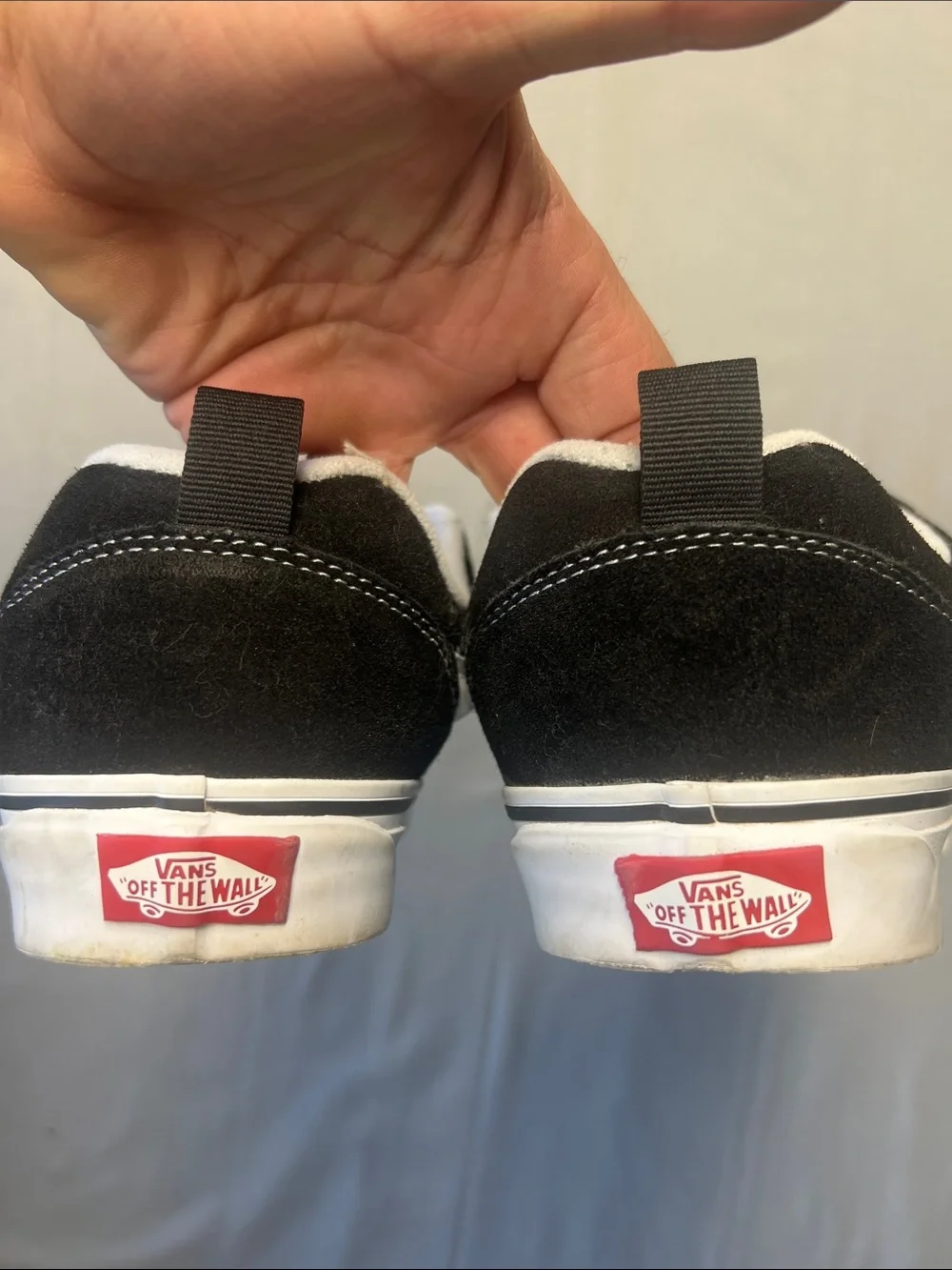 Vans Black and White Low Top Skate Sneakers - Picture 3 of 4